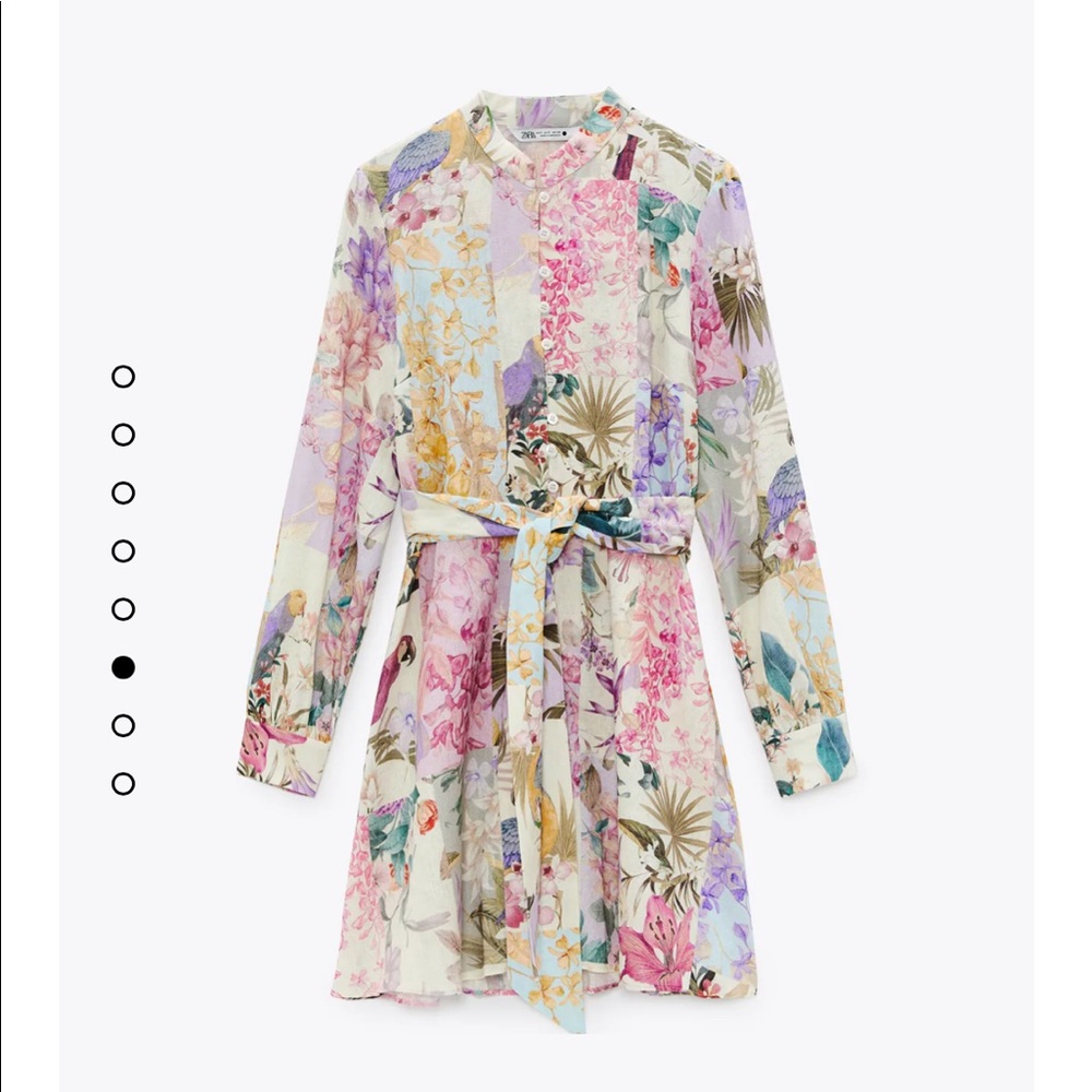 Zara Floral Patchwork Linen Sundress NWT